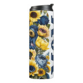 Best mam Ever Blue Yellow Floral Thermosbeker (Gedraaid links)