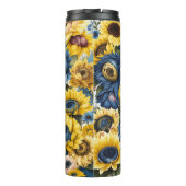 Best mam Ever Blue Yellow Floral Thermosbeker (Achterkant)