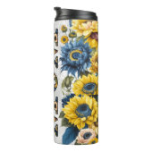 Best mam Ever Blue Yellow Floral Thermosbeker (Geroteerd rechts)