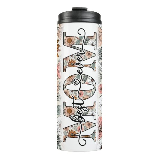 Best Mam Ever Boho Floral Thermosbeker (Voorkant)
