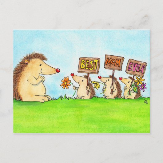 Best mam Ever briefkaart van Nicole Janes (Voorkant)