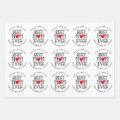 Best mam Ever Custom Black White Inpakpapier Vel (Voorkant 2)