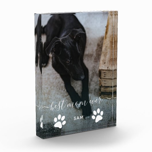 Best mam Ever Custom Dog Photo Block Fotoblokken (Links)