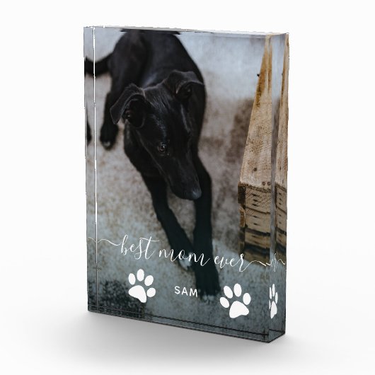 Best mam Ever Custom Dog Photo Block Fotoblokken (Rechts)