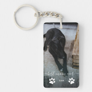 Best mam Ever Custom Dog Photo Sleutelhanger