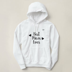 Best mam Ever Cute Personalized Black Typografie Hoodie