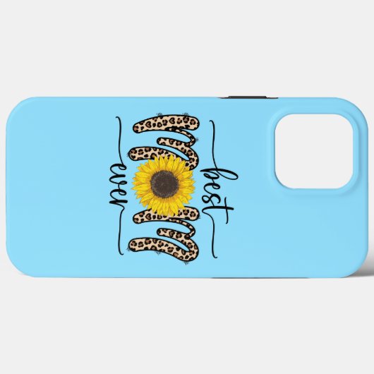 Best mam Ever Cute Sunflower Blue Case-Mate iPhone Case (Achterkant (horizontaal))
