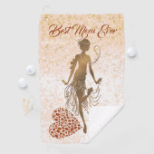 Best mam Ever Dancer Spiral Heart Moederdag Fun Golfhanddoek (Insitu)