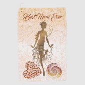 Best mam Ever Dancer Spiral Heart Moederdag Fun Golfhanddoek (Voorkant)