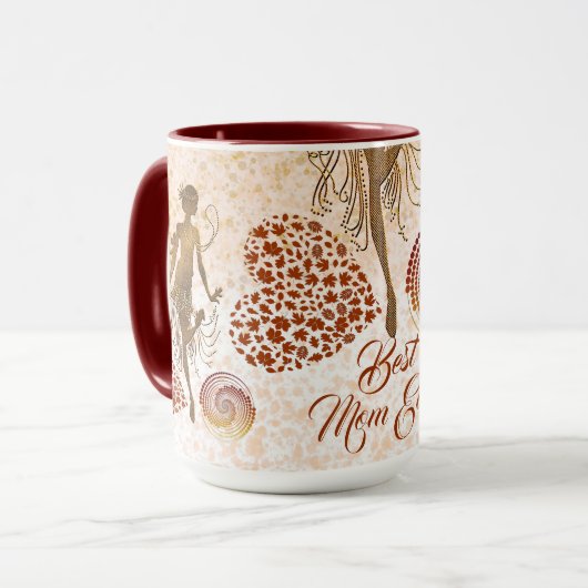 Best mam Ever Dancer Spiral Heart Moederdag Fun Mok (Voorkant links)