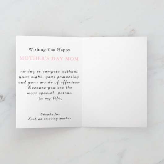 Best mam Ever Elephant Love Moederdag Kaart (Binnen)