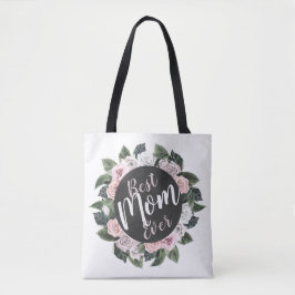 Best mam Ever Floral Foto Canvas tas