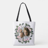 Best mam Ever Floral Foto Canvas tas (Achterkant)