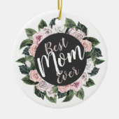 Best mam Ever Floral Foto Keramisch Ornament (Voorkant)