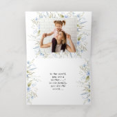 Best mam ever Floral Foto Moederdag Folie Wenskaart (Binnenlaag)