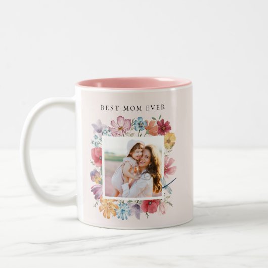 Best mam Ever Floral Mok (Links)