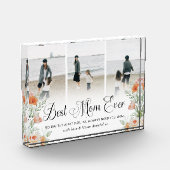 Best mam Ever Floral Photo Collage Glass Block Fotoblokken (Links)