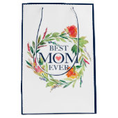 Best mam Ever Flowers Bouquet Design Medium Cadeauzakje (Voorkant)