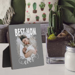 Best mam Ever Foto Fotoplaat<br><div class="desc">Beste Mam Ooit gepersonaliseerde foto display Gift voor Moeder op Moederdag of Moeders verjaardag of nieuwe moeder. Voeg een van je favoriete vrouwen, moeders, baby/kinderen/huisdieren/familie/echtpaar/trouwfoto's toe aan het kussen. Je kunt in de loop van de dag een voorbeeld van je creatie bekijken. Maakt een geweldig cadeau voor verjaardagen, Moederdag, Kerstmis,...</div>