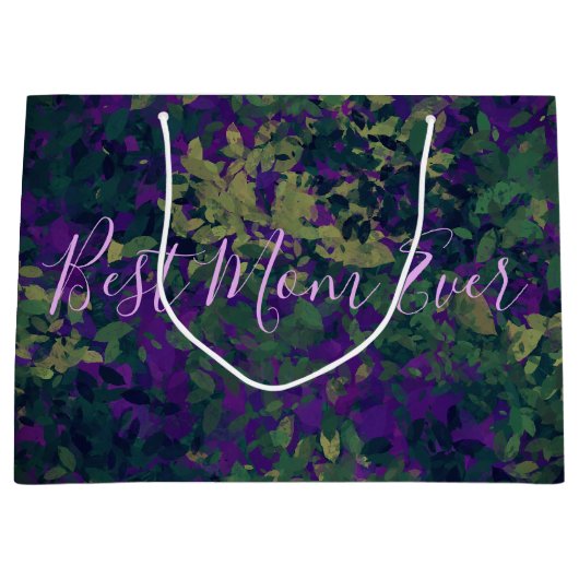 Best mam Ever Garden Floral Hand Schilderd Groot Cadeauzakje (Voorkant)