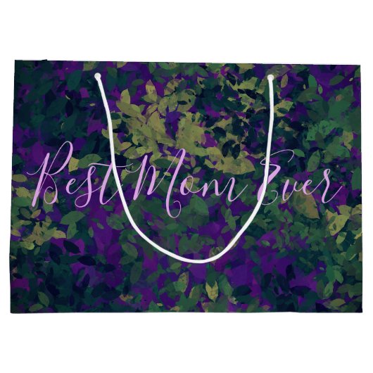 Best mam Ever Garden Floral Hand Schilderd Groot Cadeauzakje (Achterkant)