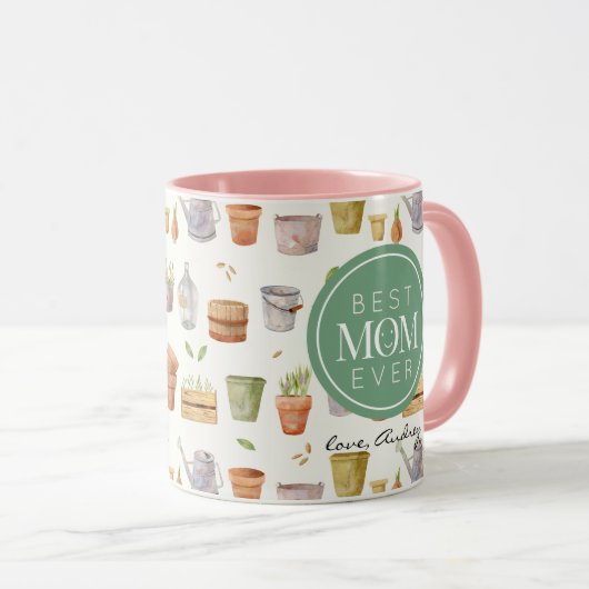 Best mam Ever Gardening Tool Patroon Mok (Voorkant rechts)