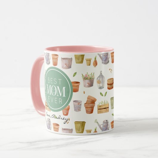 Best mam Ever Gardening Tool Patroon Mok (Voorkant links)