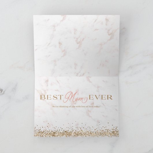 Best mam Ever Gold Glitter 8 Photo Collage Kaart (Binnen)
