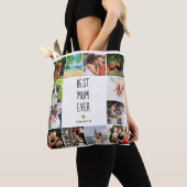 Best mam Ever Gold Heart Photo Collage Tote Bag (Dichtbij)