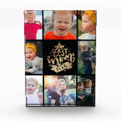 Best mam Ever Gold letterin Custom Collage Photo B Fotoblokken (Voorkant)