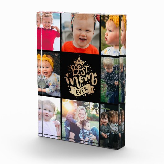 Best mam Ever Gold letterin Custom Collage Photo B Fotoblokken (Rechts)