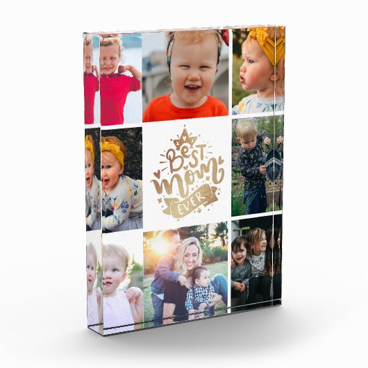 Best mam Ever Gold letterin Custom Collage Photo B Fotoblokken (Links)