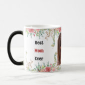 Best mam Ever Greenery Floral Moeder Baby Foto Magische Mok (Links)