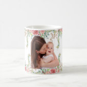 Best mam Ever Greenery Floral Moeder Baby Foto Magische Mok (Center)