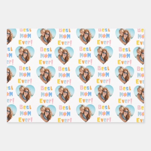 Best mam Ever Happy Moederdag Photo Inpakpapier Vel (Voorkant)
