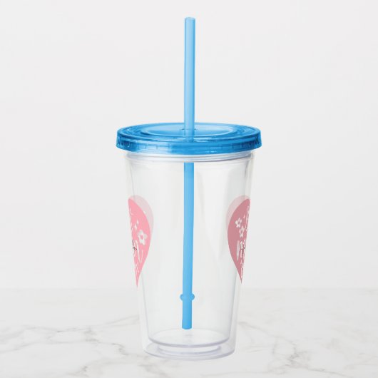 Best mam Ever Heart Acryl Drinkbeker (Rechts)