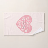 Best mam Ever Heart Bad Handdoek (Handdoek)