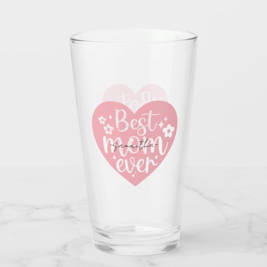 Best mam Ever Heart Glas (Achterkant)