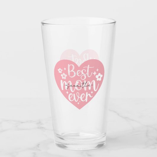 Best mam Ever Heart Glas (Voorkant)