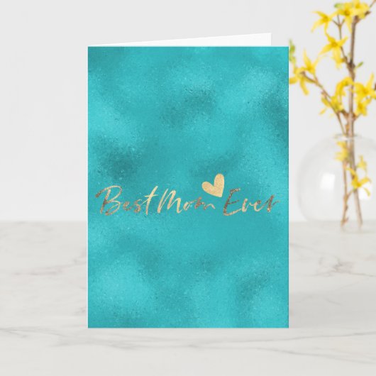 Best mam Ever Heart Kaart (Gele Bloem)