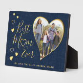 Best mam Ever Heart Moederdag Foto Fotoplaat (Zijkant)