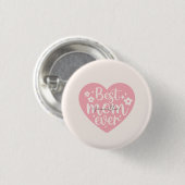 Best mam Ever Heart Ronde Button 3,2 Cm (Voorkant /achterkant)