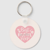 Best mam Ever Heart Sleutelhanger (Voorkant)