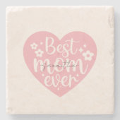Best mam Ever Heart Stenen Onderzetter (Voorkant)