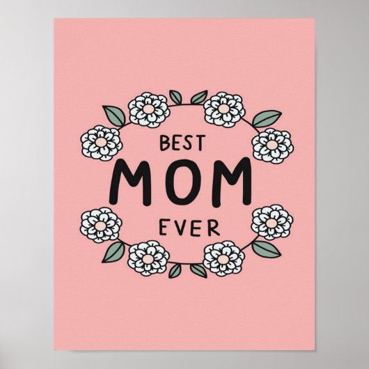 Best mam ever lijst | Beste cadeaus voor moeder Poster (Voorkant)