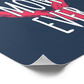 Best mam Ever Love Heart Typografie Poster (Hoek)