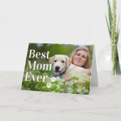 Best mam Ever Modern Custom Photo Dog Feestdagen Kaart (Voorkant)