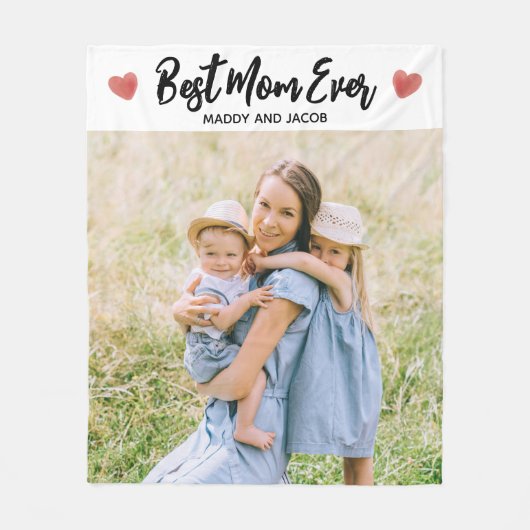 Best mam Ever Modern Photo Fleece Blanket (Voorkant)