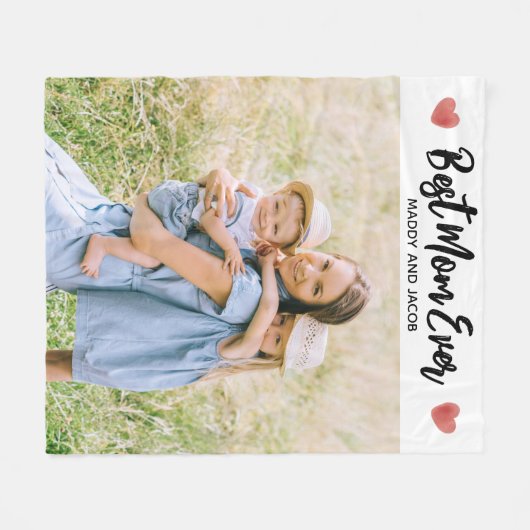 Best mam Ever Modern Photo Fleece Blanket (Voorkant (Horizontaal))