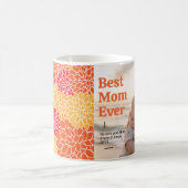 Best mam Ever Modern Photo Floral Moederdag Koffiemok (Center)